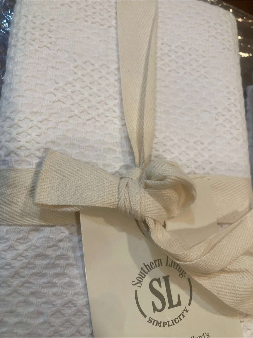 Southern Living  Cream Waffle Weave set of two King Shams Dillard’s Brand